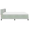 vidaXL Boxspringbett mit Matratze Hellgrau 200 x 180 cm Polyester
