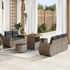 vidaXL Gartensofa-set 8 pcs Grau Poly-Rattan