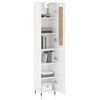 vidaXL Highboard Hochglanz-Wei&szlig; 34,5x34x180 cm Holzwerkstoff