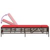 vidaXL Sonnenliegen 2 Stk. mit Tisch Braun Poly Rattan