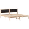 vidaXL Bettrahmen Schwarz 200 x 200 cm Massives Kiefernholz