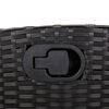 vidaXL 5-tlg. Garten-Essgruppe mit Kissen Schwarz Poly Rattan