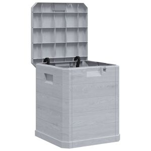 vidaXL Garten-Aufbewahrungsbox 90 L Hellgrau