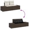vidaXL Gartensofa-set mit Kissen 9 pcs Braun und Creme Polyrattan