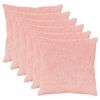 vidaXL Kissenbezug 6 stk. HEERLEN Rosa 80 x 80 cm Faux Kaninchenfell