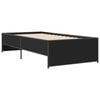 vidaXL Bettgestell Schwarz 75x190 cm Holzwerkstoff und Metall