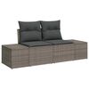 vidaXL Garten-Sofa-Set mit Speicher 10 pcs Grau Poly Rattan
