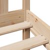 vidaXL Massivholzbett mit Regal ohne Matratze 140x200 cm Kiefernholz