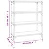 vidaXL B&uuml;cherregal Braun Eichen-Optik 80x33x100 cm Holzwerkstoff Stahl