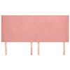 vidaXL Kopfteil mit Ohren Rosa 183x16x118/128 cm Samt