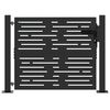 vidaXL Gartentor Schwarz 110 x 105 cm Pulverbeschichteter Stahl
