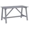 vidaXL Garten-Esstisch Grau 140x70x73,5 cm Akazie Massivholz