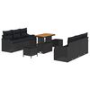 vidaXL Gartensofa-set 9 stk. Schwarz Poly-Rattan
