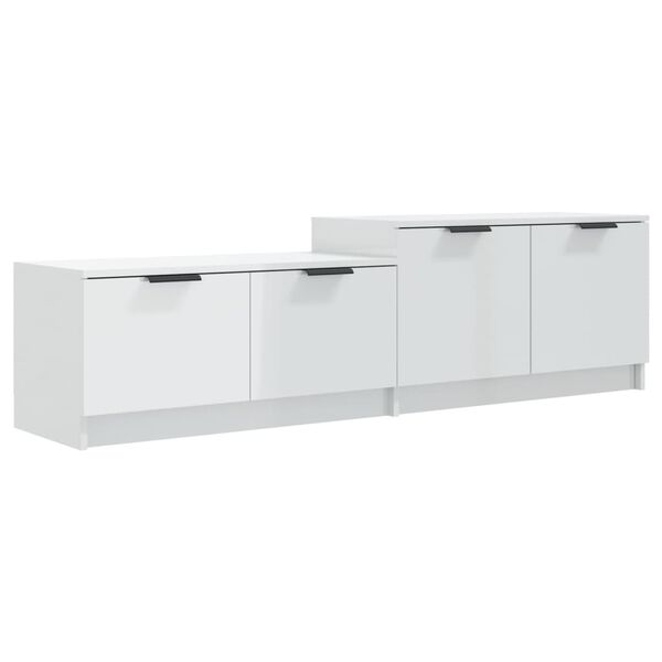 vidaXL TV-Schrank Hochglanz-Wei&szlig; 158,5x36x45 cm Holzwerkstoff