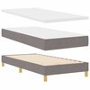 vidaXL LED Boxspringbett mit Matratze mit LED Taupe 90 x 200 cm Stoff