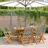 vidaXL 7-tlg. Garten-Essgruppe Poly Rattan und Massivholz Grau