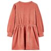 vidaXL Kinderkleid mit Langen &Auml;rmeln Mittelrosa 116