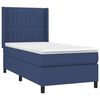 vidaXL Boxspringbett mit Matratze & LED Blau 90x200 cm Stoff