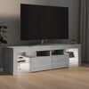 vidaXL TV-Schrank mit LED-Beleuchtung Betongrau 140x36,5x40 cm