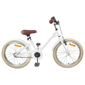 vidaXL Kinderfahrrad 18 Zoll f&uuml;r 5-7 Jahre alt Wei&szlig;