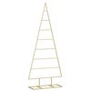 vidaXL Metall Weihnachtsbaum Gold 125 cm Pulverbeschichteter Stahl