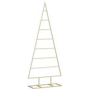 vidaXL Metall Weihnachtsbaum Gold 125 cm Pulverbeschichteter Stahl