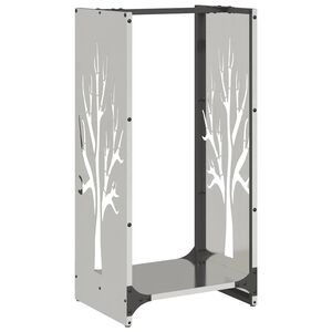 vidaXL Brennholzregal 40x30x80 cm Edelstahl