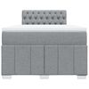 vidaXL Boxspringbett mit Matratze Hellgrau 120x190 cm Stoff