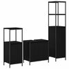 vidaXL Badezimmerm&ouml;bel-Set 3 pcs Schwarz Eichen-Optik Holzwerkstoff