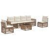 vidaXL Gartensofa-set 7 Stk. Beige und Cremewei&szlig; Poly-Rattan