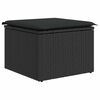 vidaXL 9-tlg. Garten-Sofagarnitur mit Kissen Schwarz Poly Rattan