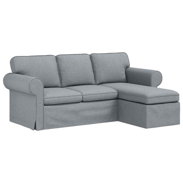 vidaXL Sofa 160cm Hellgrau Metall