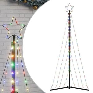 vidaXL LED Weihnachtsbaum 339 LEDs Mehrfarbig 187 cm