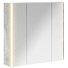 vidaXL Badezimmerspiegelschrank Beton Grau 63,5 x 15,5 x 60,5 cm