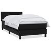 vidaXL Boxspringbett mit Matratze Schwarz 80x210 cm Samt