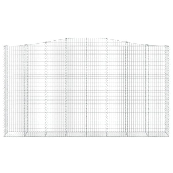 vidaXL Gabionen mit Hochbogen 5 Stk. 400x50x220/240cm Verzinktes Eisen