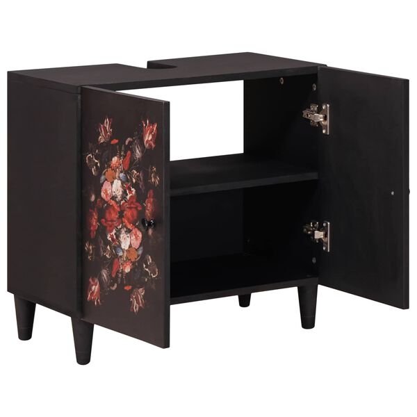 vidaXL Waschbeckenunterschrank mit Speicher Mehrfarbig 62 x 33 x 58 cm