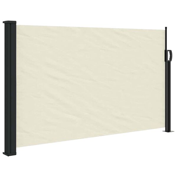 vidaXL Seitenmarkise Ausziehbar Creme 120x600 cm
