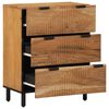 vidaXL Sideboard 60x33x75 cm Massivholz Akazie