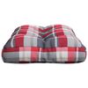 vidaXL Palettenkissen Rot Karomuster 50x40x12 cm Stoff