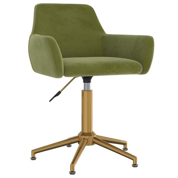 vidaXL Esszimmerstuhl Drehbar Hellgr&uuml;n Samt