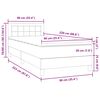vidaXL Boxspringbett mit Matratze Rosa 90x220 cm Samt