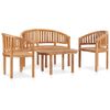 vidaXL 4-tlg. Garten-Lounge-Set Massivholz Teak