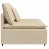 vidaXL Modulares Sofa Mittelmodul mit Kissen Creme 100 cm