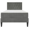 vidaXL Bettgestell mit Matratze Dunkelgrau 90 x 190 cm Samt
