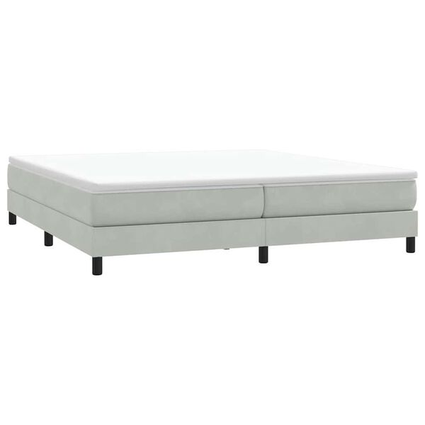 vidaXL Boxspringbett ohne Matratze Hellgrau 200x210 cm Samt