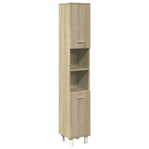 vidaXL Badschrank Sonoma-Eiche 30,5x30x179 cm Holzwerkstoff