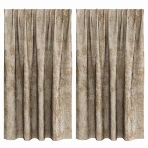 vidaXL Samtvorh&auml;nge mit Vorh&auml;ngen 2 pcs Champagner 140 x 140 cm Samt