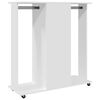 vidaXL Kleiderschrank mit Rollen Wei&szlig; 102x38x110 cm Holzwerkstoff