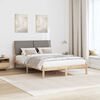 vidaXL Bettgestell Braun und Taupe 140 x 190 cm Massivholz Kiefer
